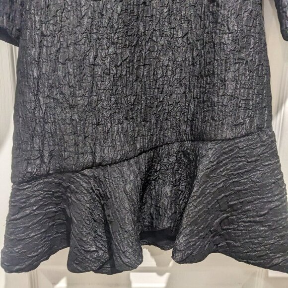 ZARA | Textured Mini Dress in Black - Picture 8 of 10